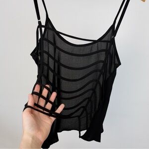 Black sheer tank by LUSH